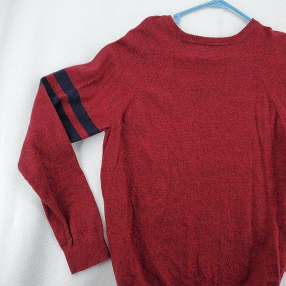 AMERICAN EAGLE Sweater Men's Long Sleeve Crew Neck Tight Knit Pullover Red Large - Picture 10 of 12